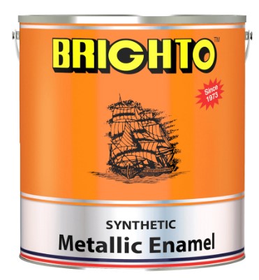 Brighto Synthetic Metallic Enamel – Premium Metallic Gloss Paint for Decorative Exterior & Interior Metal and Wood